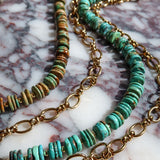 LAV x JForks Chunky Kingman Turquoise Disc Chain