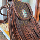 LAV Original Saint Cloud GM Chocolate Fringe with Love Tokens Concho