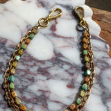 LAV x JForks Rectangle Kingman Turquoise Chain