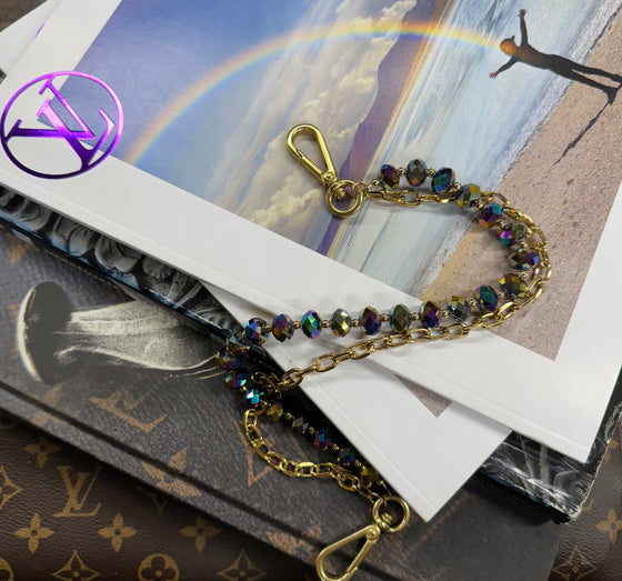 LAV x JForks Purple Peacock Crystal Chain