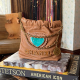 LAV Original Chanel 22 Mini Hobo with a 160ct Kingman Stone