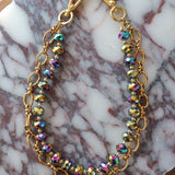 LAV x JForks Purple Peacock Crystal Chain