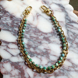 LAV x JForks Cube Faceted Kingman Turquoise Chain