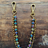 LAV x JForks Purple Peacock Crystal Chain