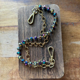 LAV x JForks Purple Peacock Crystal Chain