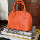 LAV Original Alma BB Orange Ostrich with a 120ct Kingman Stone
