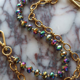 LAV x JForks Purple Peacock Crystal Chain