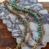 LAV x JForks Chunky Kingman Turquoise Disc Chain
