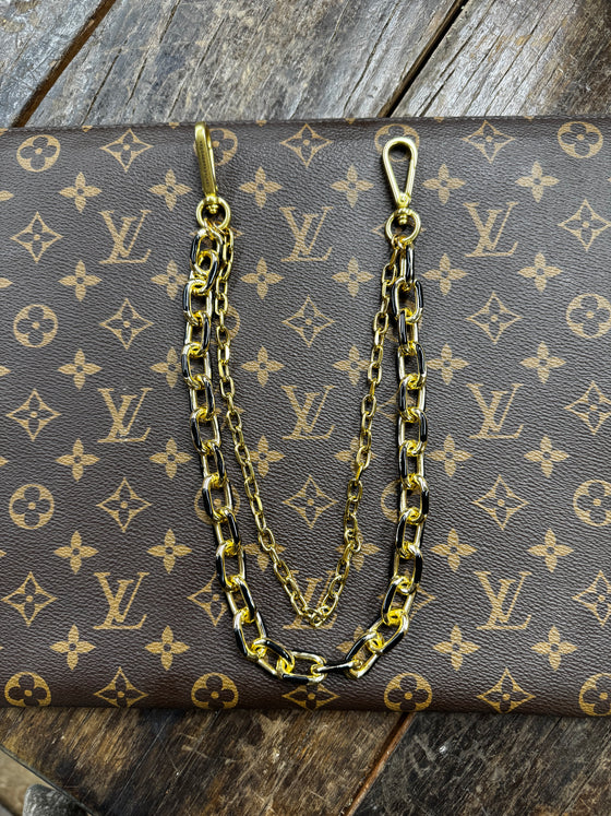 LAV x JForks Black Enamel Chain