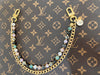 AFC X LAV Beaded Multicolor Stone Chain w/14K Plated Gold Curb Chain Variation #2
