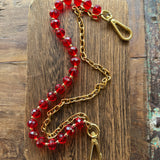 LAV x JForks Red Crystal Chain