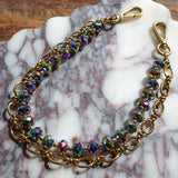 LAV x JForks Purple Peacock Crystal Chain