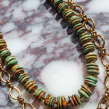 LAV x JForks Chunky Kingman Turquoise Disc Chain
