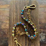 LAV x JForks Purple Peacock Crystal Chain