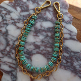 LAV x JForks Chunky Kingman Turquoise Disc Chain