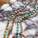 LAV x JForks Rectangle Kingman Turquoise Chain