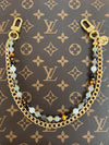 AFC X LAV Beaded Multicolor Stone Chain w/14K Plated Gold Curb Chain Variation #11