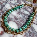 LAV x JForks Chunky Kingman Turquoise Disc Chain