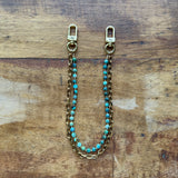 LAV x JForks Cube Faceted Kingman Turquoise Chain
