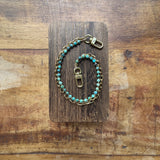 LAV x JForks Cube Faceted Kingman Turquoise Chain