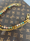 AFC X LAV Beaded Multicolor Stone Chain w/14K Plated Gold Curb Chain Variation #13