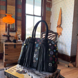 LAV Original Alma MM Murakami, Black Multicolor with a 85ct Kingman Stone