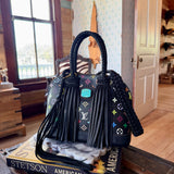 LAV Original Alma MM Murakami, Black Multicolor with a 85ct Kingman Stone