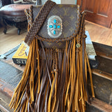 LAV Original Saint Cloud PM Camel Fringe with Love Tokens Jewelry Concho