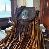 LAV Original Saint Cloud PM Camel Fringe with Love Tokens Jewelry Concho