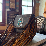 LAV Original Saint Cloud PM Camel Fringe with Love Tokens Jewelry Concho